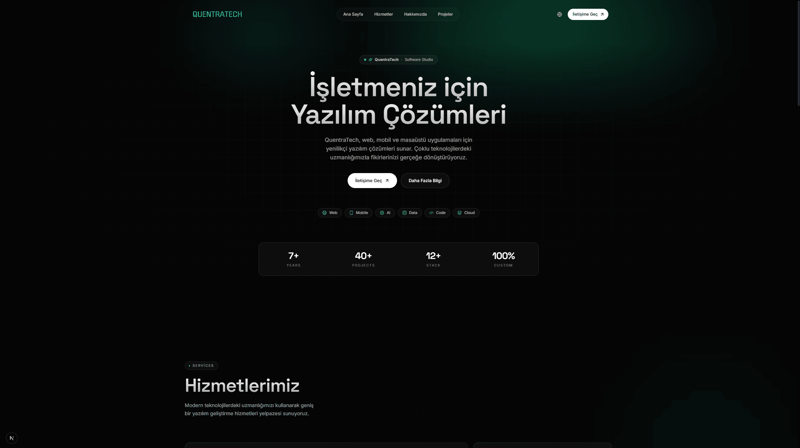 QuentraTech — Tanıtım Web