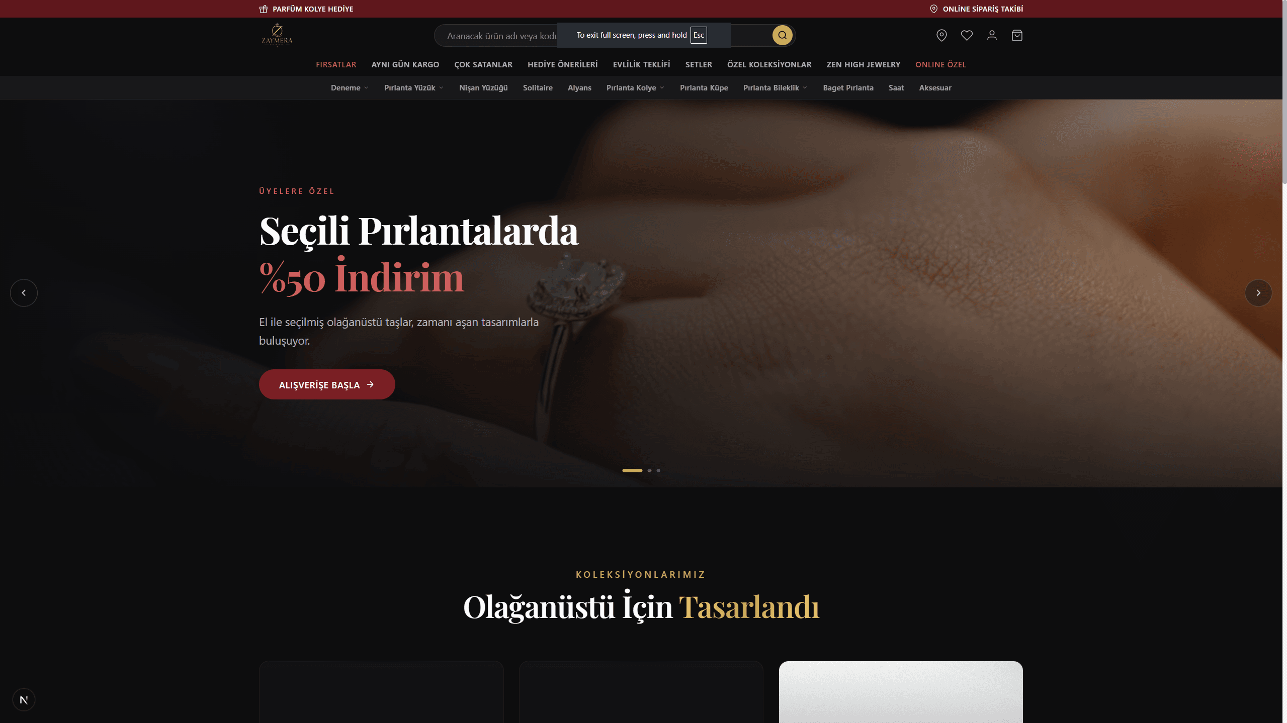 Zaymera — Mücevherat E-Ticaret